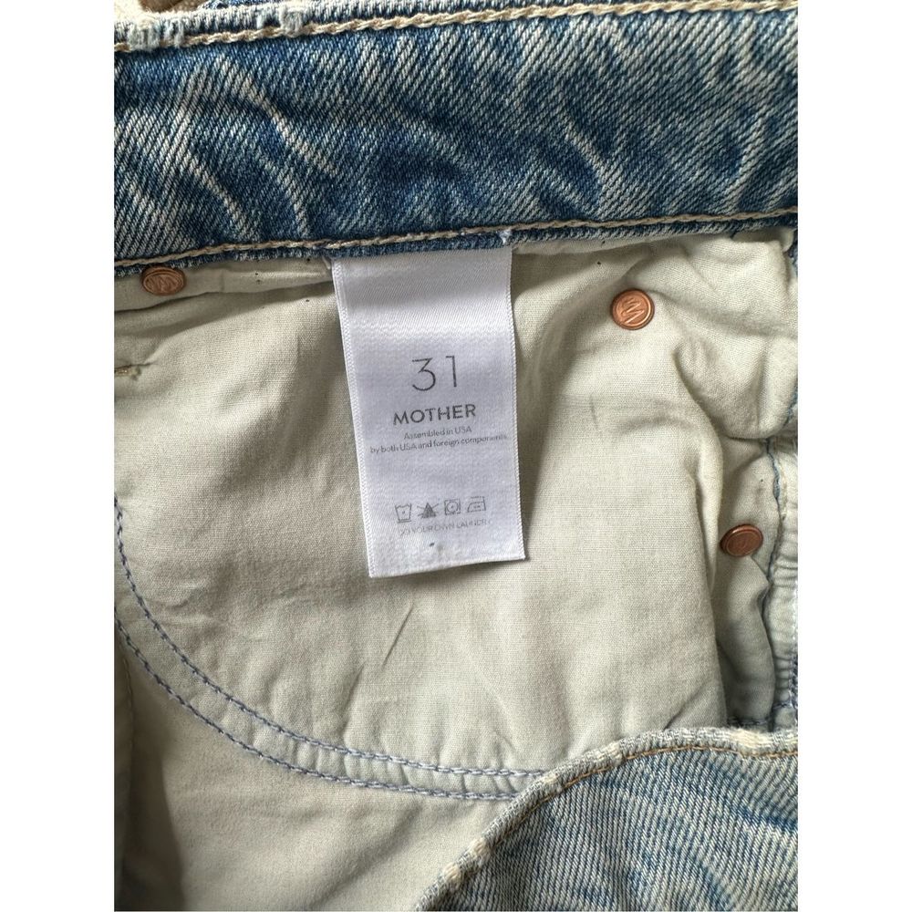 MOTHER Denim High Waisted Tunnel Vision Sneak Jeans The Other Side Size 31 - Picture 8 of 8